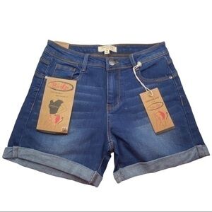 Chocolate USA Shorts Butt Lifter Blue Jean Shorts Size M